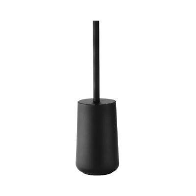 Conjunto Para Banheiro 5 Peças Preto Mood - Escova Sanitária, Lixeira, Porta-escova, Dispenser E Bandeja