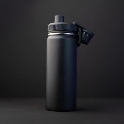 Garrafa Com Alça E Bico 780ml Em Aço Inox Preta