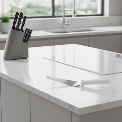 Espátula Para Bolo Inox Com Serra Profissional 27x6cm Cabo Branco