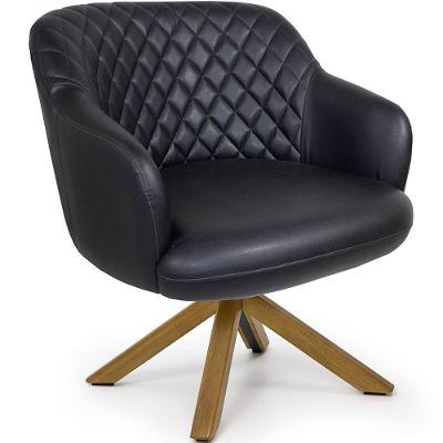 Poltrona Decorativa Jade Giratória Giromad Corano Black - Nexta Casa