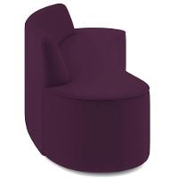 Sofá 4 Lugares Curvo Sala De Estar Living Cancún D02 Veludo Roxo 230 Cm C-292 - 3