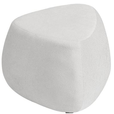 Puff Orgânico Decorativo 75cm Orbis Bouclé Cinza Claro - Nexta Casa