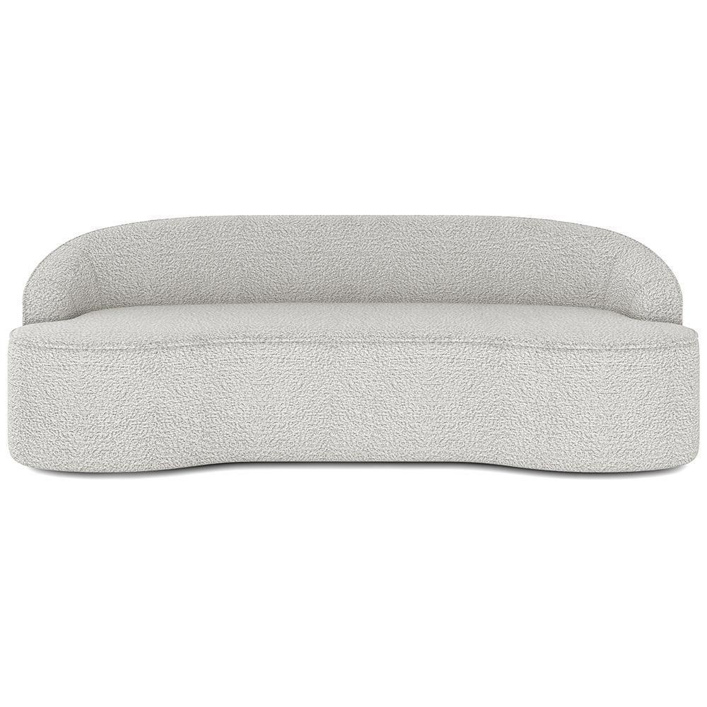 Sofá 4 Lugares Curvo Sala De Estar Living Lótus D02 Bouclê Creme 260 Cm B-54 - 3