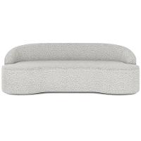 Sofá 4 Lugares Curvo Sala De Estar Living Lótus D02 Bouclê Creme 260 Cm B-54 - 3