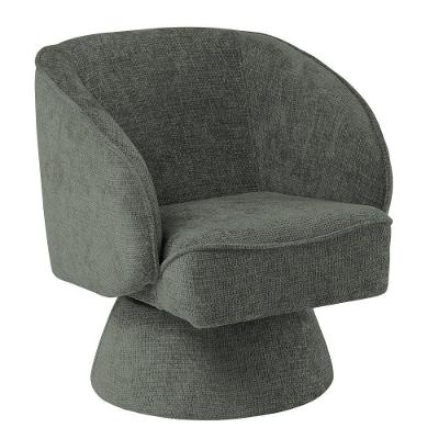 Poltrona Decorativa Agnes Base Fixa Linhão Aveludado Verde - Nexta Casa