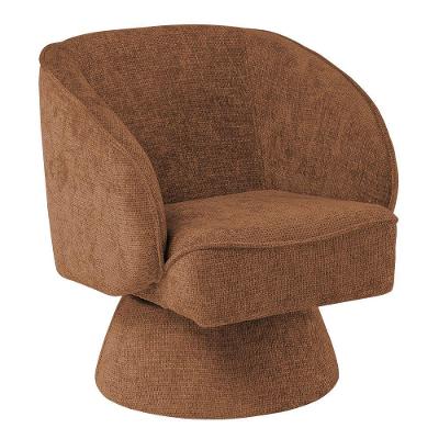 Poltrona Decorativa Agnes Base Fixa Linhão Aveludado Terracota - Nexta Casa