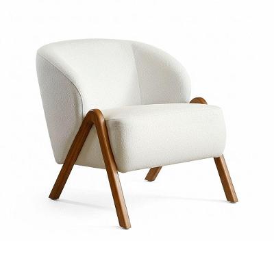 Poltrona Para Sala Vinci Bouclé Off White - Nexta Casa