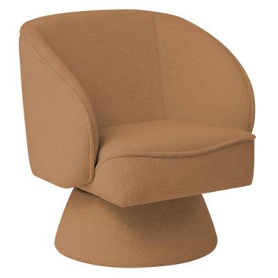 Poltrona Decorativa Agnes Base Fixa Bouclé Terracota - Nexta Casa