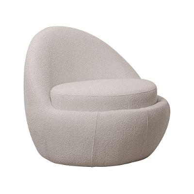 Poltrona Orgânica Kaira Fixa Bouclé Crepe Off White - Nexta Casa