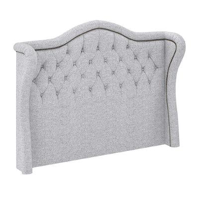 Cabeceira Casal King 195 Cm Orgânica Milão Linho Cinza Claro - Nexta Casa