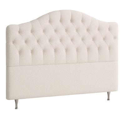 Cabeceira Cama Box Queen 160 Cm Dunas Bouclé Off White - Nexta Casa