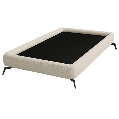 Cama Solteiro Pés Ferro 105cm Emma Bouclé Off White - Nexta Casa