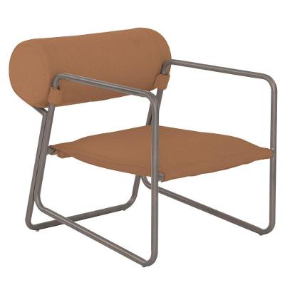 Poltrona Detroit Base Titânio Bouclé Terracota - Nexta Casa