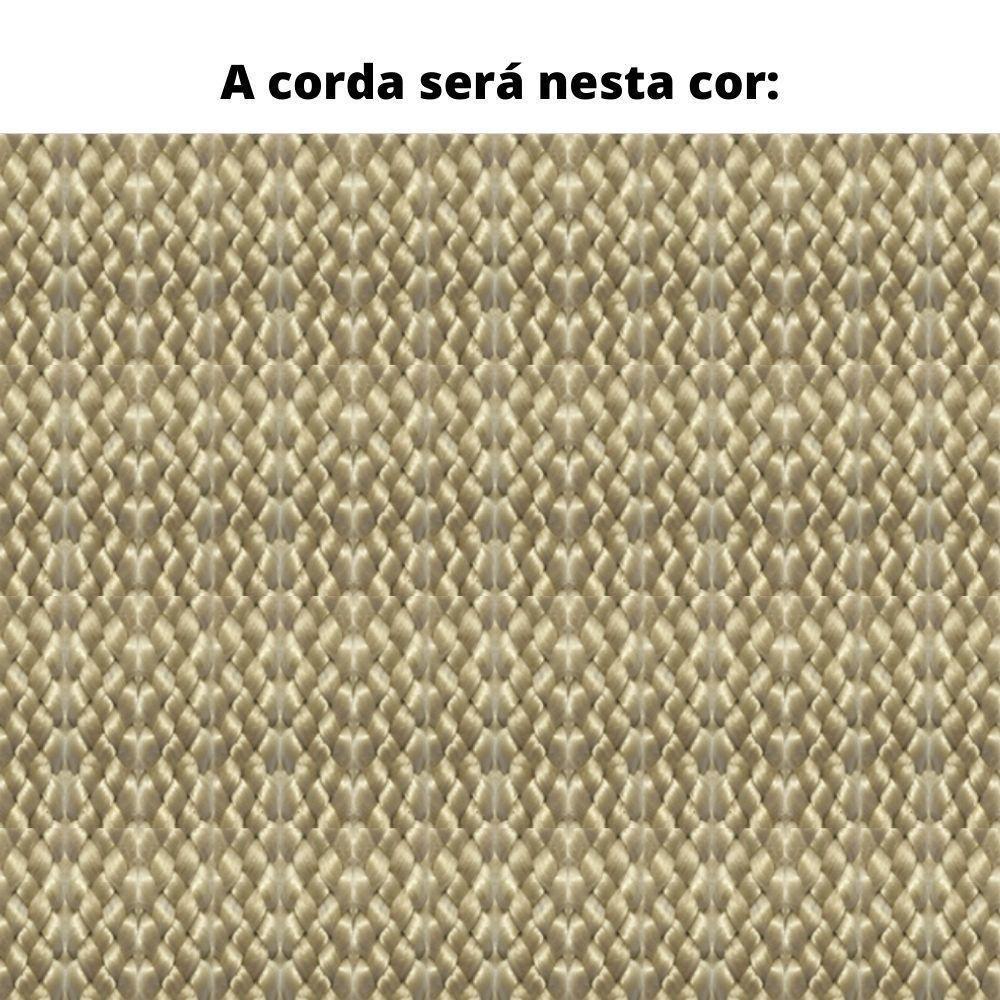 Sofá 3 Lugares Saibi Ozki 200Cm Poliéster Cinza Madeira Eucalipto Cedro Corda Náutica Plana Poliéste - 5