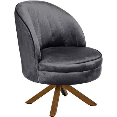 Poltrona Giratória Mississipi Base Giromad Veludo Titânio - Nexta Casa