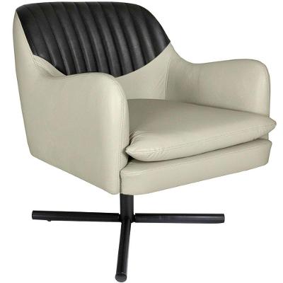 Poltrona Larissa Giratória X Corano Creme/corano Preto - Nexta Casa