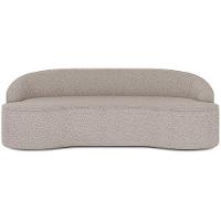 Sofá 4 Lugares Curvo Sala De Estar Living Lótus D02 Bouclê Bege 230 Cm B-62 - 6