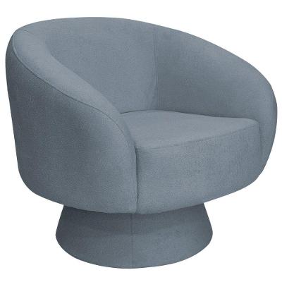 Poltrona Decorativa Liz Giratória Bouclé Azul Claro - Nexta Casa