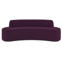 Sofá 4 Lugares Curvo Sala De Estar Living Cancún D02 Veludo Roxo 260 Cm C-292