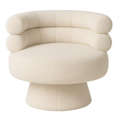 Poltrona Orgânica Mabel Base Fixa Bouclé Off White - Nexta Casa