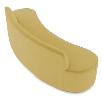 Sofá 4 Lugares Curvo Sala De Estar Living Cancún D02 Veludo Mostarda 230 Cm C-279 - 6