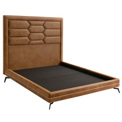 Cama King Pés Ferro Otto Com Cabeceira Roma Corano Caramelo Bouclé Off White - Nexta Casa