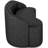 Sofá 4 Lugares Curvo Sala De Estar Living Lótus D02 Couríssimo Preto 260 Cm B-159 - 6