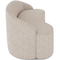 Sofá 4 Lugares Curvo Sala De Estar Living Lótus D02 Linho Bege 260 Cm D-463