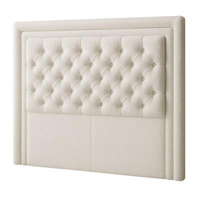 Cabeceira Cama Box Casal 140 Cm Elegance Bouclé Off White - Nexta Casa