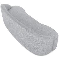 Sofá 4 Lugares Curvo Sala De Estar Living Lótus D02 Bouclê Cinza 230 Cm B-56 - 5