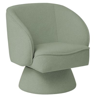 Poltrona Decorativa Agnes Base Fixa Bouclé Verde Claro - Nexta Casa