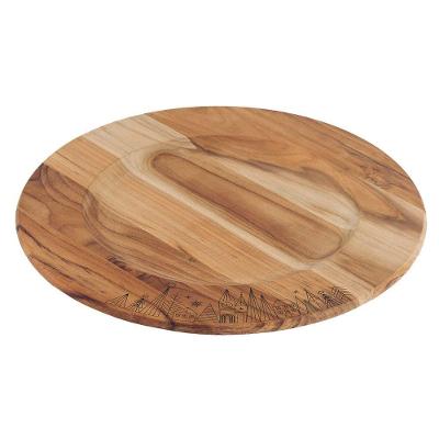 Sousplat Redondo Natal Tramontina Madeira Teca Fsc Acabamento óleo Tramontina