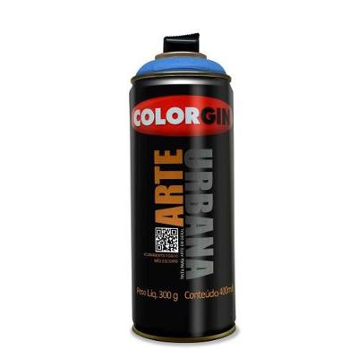 Spray Arte Urbana Azul Netuno 925 Colorgin - Tinta Acrílica Fosca Para Alvenaria, Madeira E Metal