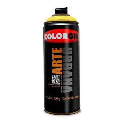 Spray Arte Urbana Amarelo Canário 912 Colorgin Tinta Acrílica Fosca Alvenaria Concreto Madeira 48 Co