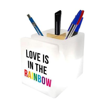 Organizador De Mesa Iluminado Love Is In The Rainbow