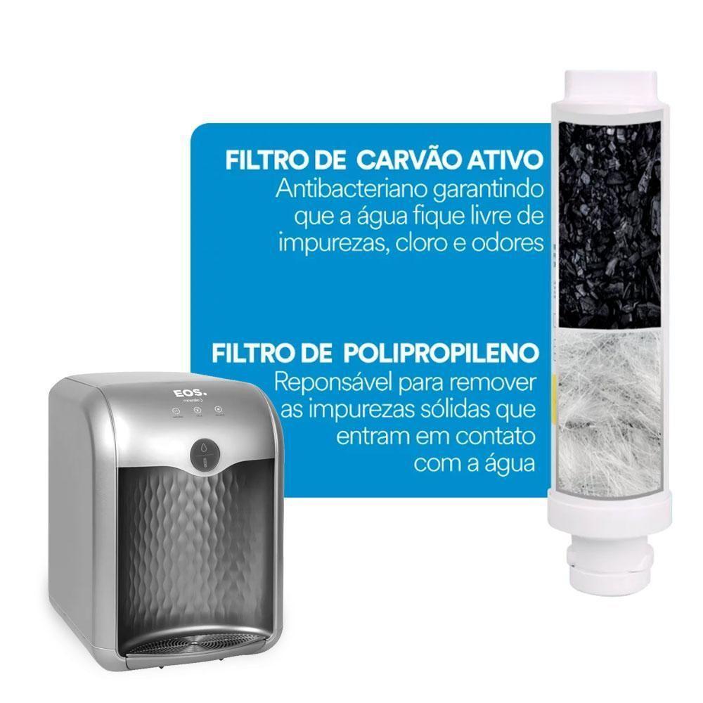 Bebedouro Purificador De água Eletrônico 3 Temperaturas Mineralle Epe01s Prata Bivolt - Eos Bivolt - 2