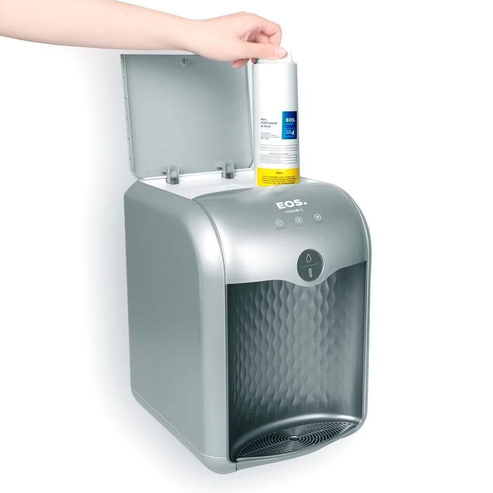 Bebedouro Purificador De água Eletrônico 3 Temperaturas Mineralle Epe01s Prata Bivolt - Eos Bivolt - 3