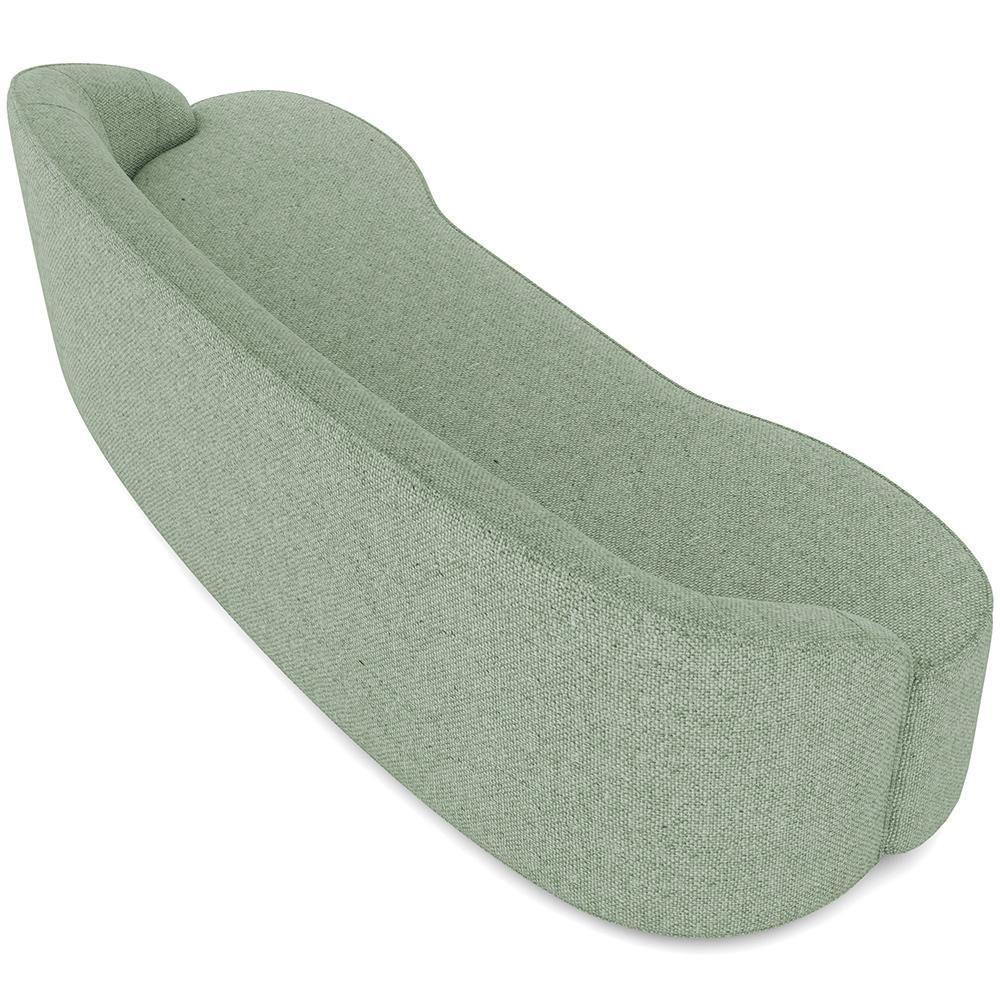 Sofá 4 Lugares Curvo Sala De Estar Living Lótus D02 Linho Verde 260 Cm D-477 - 3