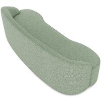 Sofá 4 Lugares Curvo Sala De Estar Living Lótus D02 Linho Verde 230 Cm D-477 - 2