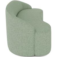 Sofá 4 Lugares Curvo Sala De Estar Living Lótus D02 Linho Verde 230 Cm D-477