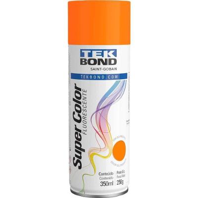 Tinta Spray Laranja Fluorescente, 350 Ml, Tekbond Laranja