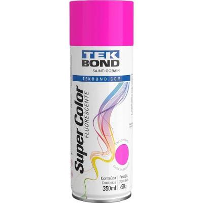 Tinta Spray Rosa Fluorescente, 350 Ml, Tekbond Rosa