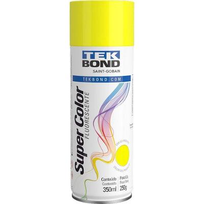 Tinta Spray Amarelo Fluorescente, 350 Ml, Tekbond Amarelo