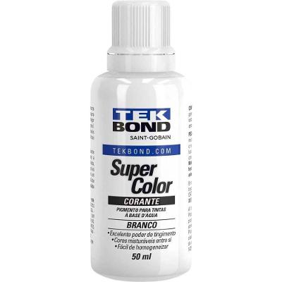 Corante Líquido Para Tinta A Base D'água, Branco, 50 Ml, Tekbond