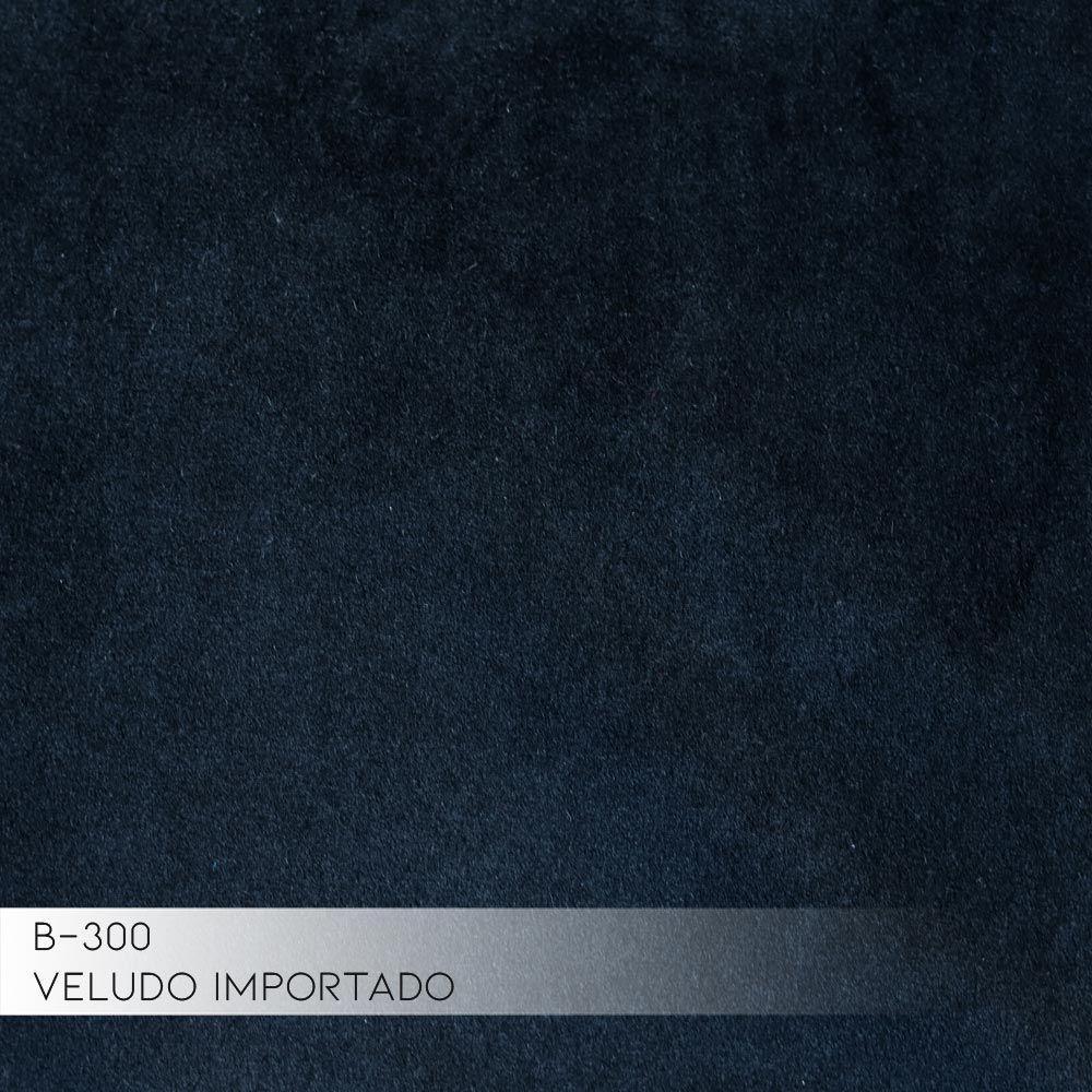 Sofá 4 Lugares com Chaise Euro 265 cm Veludo Preto - 3