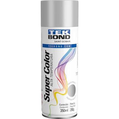 Tinta Spray Alumínio Alta Temperatura, 350 Ml, Tekbond Alumínio