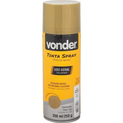 Tinta Em Spray Dourado, 350 Ml/250 G, Vonder Dourado