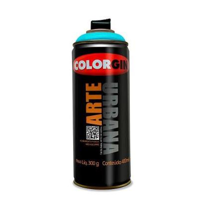 Spray Arte Urbana Azul Céu 923 - Colorgin Tinta Acrílica Fosca Para Alvenaria, Madeira E Metal