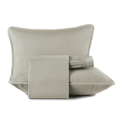 Jogo De Cama King Altenburg 4 Peças Malha Fio Penteado Cinza Platinum