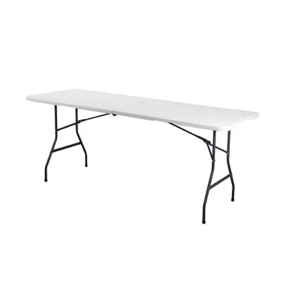 Mesa Portátil Dobrável Vira Maleta Com Alça Camping Branco